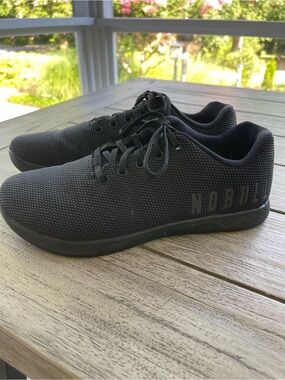 NOBULL All-Black Unisex Athletic Trainer Sneakers Womens 11.5 Mens 10